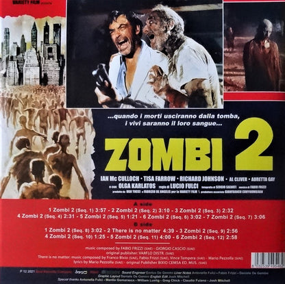Fabio Frizzi : Zombie Flesh Eaters - Original Motion Picture Soundtrack (LP, Gat)