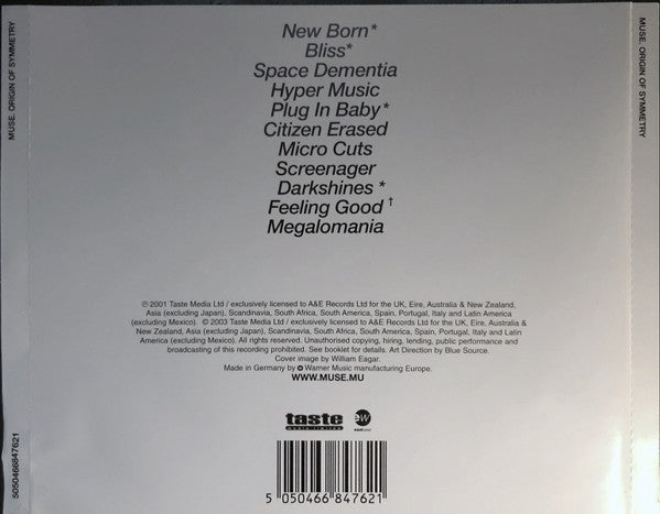 Muse : Origin Of Symmetry (CD, Album, RE, RP)
