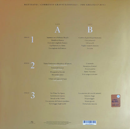 Franco Battiato : Correnti Gravitazionali (The Greatest Hits) (3xLP, Comp, Gat)