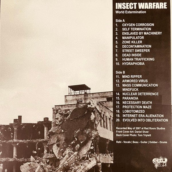 Insect Warfare : World Extermination (LP, Album, Ltd, RE, RM, Smo)
