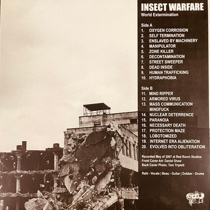 Insect Warfare : World Extermination (LP, Album, Ltd, RE, RM, Smo)