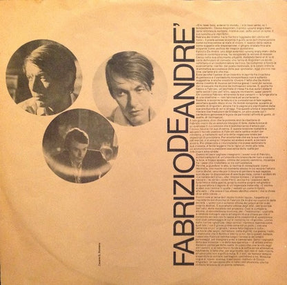 Fabrizio De André : Volume 3° (LP, Album, RE, RP)