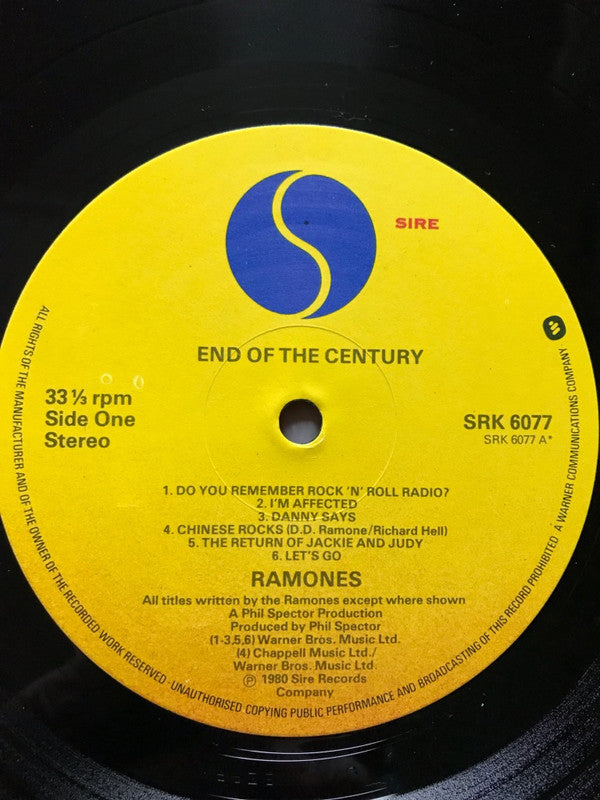 Ramones : End Of The Century (LP, Album)