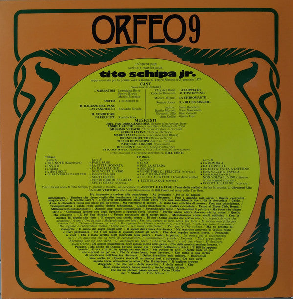 Tito Schipa Jr. : Orfeo 9 (2xLP, Album, Ltd, RE, Yel)