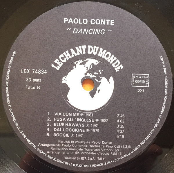 Paolo Conte : Dancing (LP, Comp)