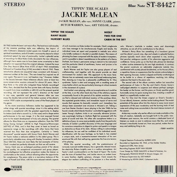 Jackie McLean : Tippin' The Scales (LP, Album, RE, 180)