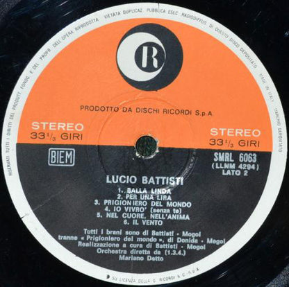 Lucio Battisti : Lucio Battisti (LP, Album, Gat)