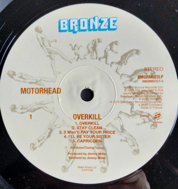 Motörhead : Overkill (LP, Album, RE, 180)