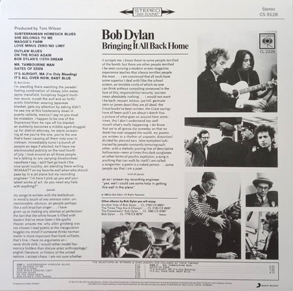 Bob Dylan : Bringing It All Back Home (LP, Album, RE)