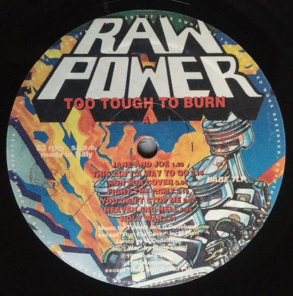 Raw Power (2) : Too Tough To Burn (LP, Album)