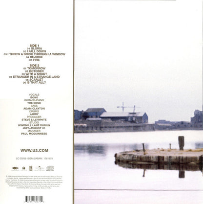 U2 : October (LP, Album, RE, RM, 180)