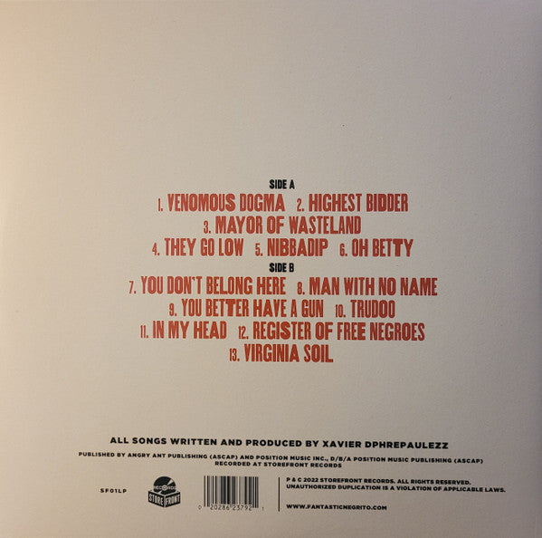 Fantastic Negrito : White Jesus Black Problems (LP, Album, Gat)