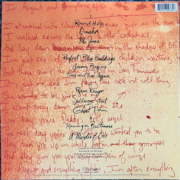 Counting Crows : August And Everything After (2xLP, Album, RE)