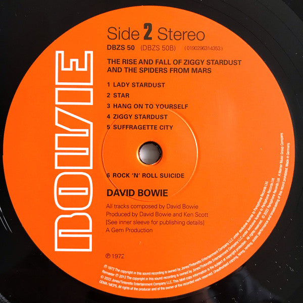 David Bowie : The Rise And Fall Of Ziggy Stardust And The Spiders From Mars (LP, Album, RE, RM, Hal)