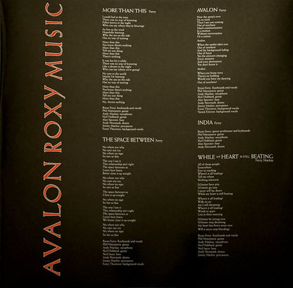 Roxy Music : Avalon (LP, Album, RE, RM, Hal)