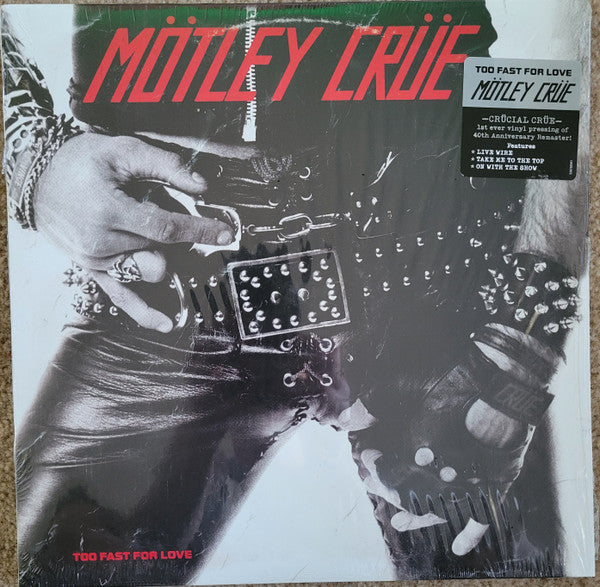 Mötley Crüe : Too Fast For Love (LP, Album, RE, RM)