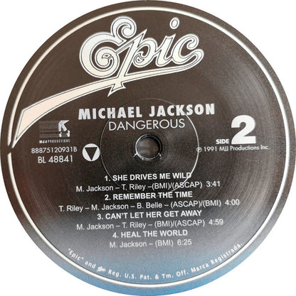 Michael Jackson : Dangerous (2xLP, Album, RE)