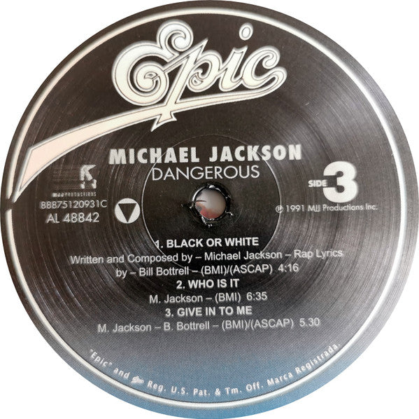 Michael Jackson : Dangerous (2xLP, Album, RE)