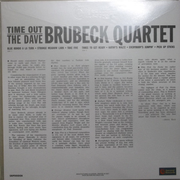 The Dave Brubeck Quartet : Time Out (LP, Album, RE, 180)