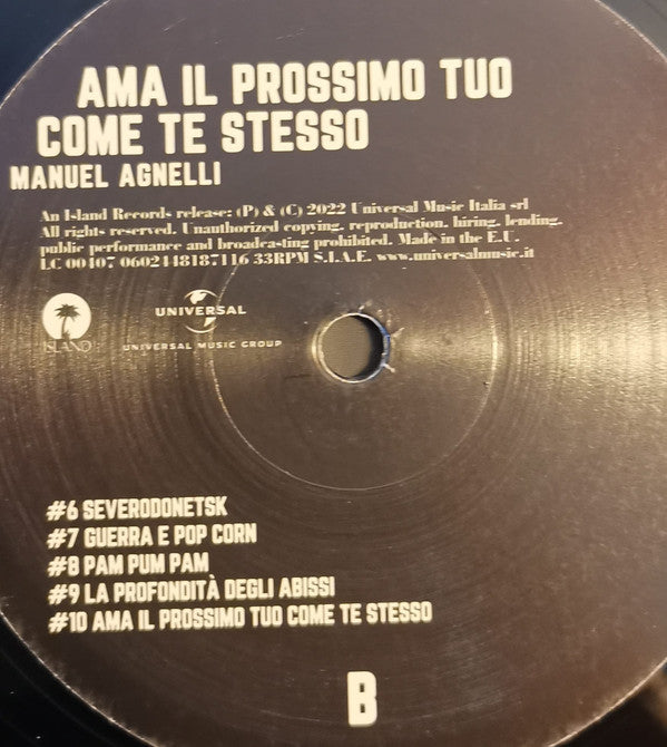 Manuel Agnelli : Ama Il Prossimo Tuo Come Te Stesso (LP, Album)