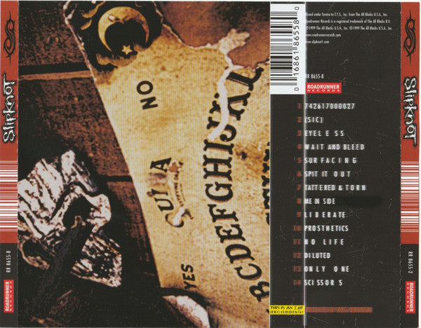 Slipknot : Slipknot (CD, Album, RE, Arv)