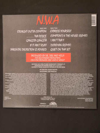 N.W.A. : Straight Outta Compton (LP, Album, RE)