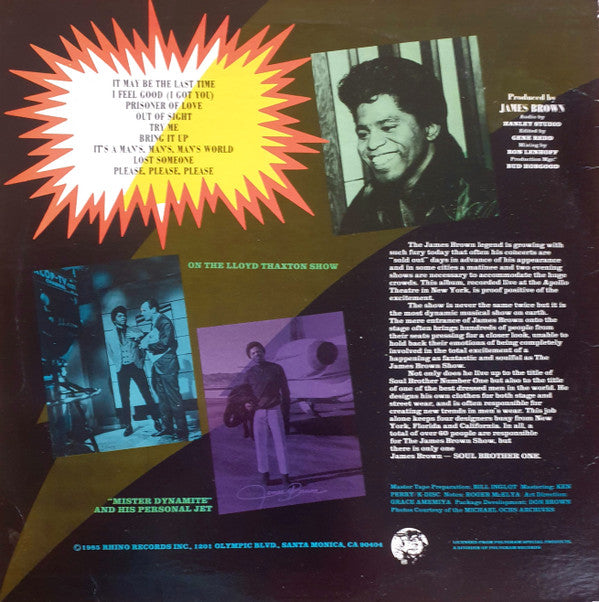 James Brown And His Famous Flames* : "Live" At The Apollo Volume II (Part 2) (LP, Album, RE)