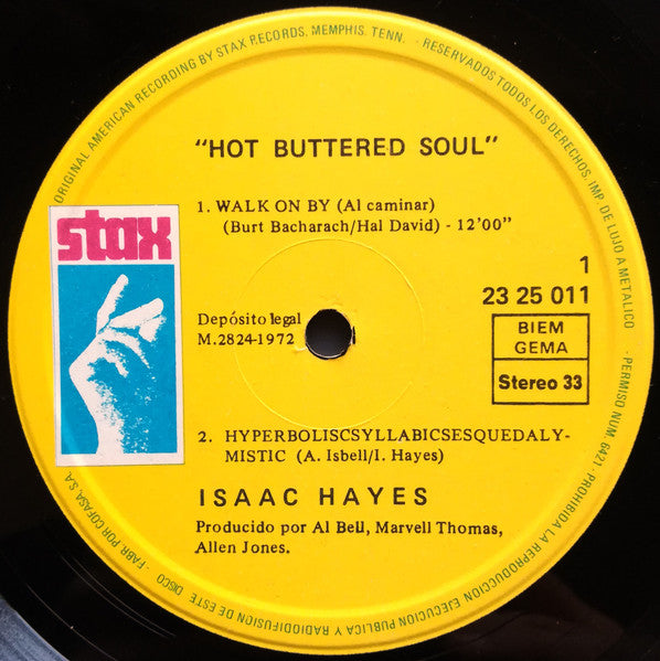 Isaac Hayes : Hot Buttered Soul (LP, Album, RE)