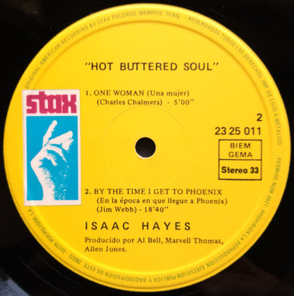 Isaac Hayes : Hot Buttered Soul (LP, Album, RE)