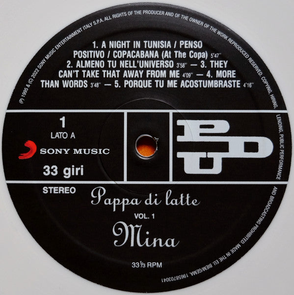 Mina (3) : Pappa Di Latte (2xLP, Album, Ltd, RE, Whi)