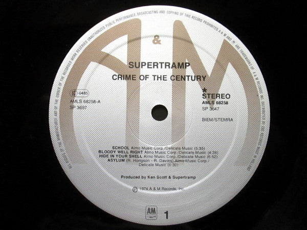 Supertramp : Crime Of The Century (LP, Album, RE)