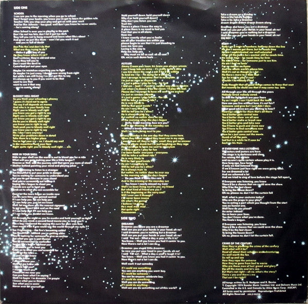 Supertramp : Crime Of The Century (LP, Album, RE)