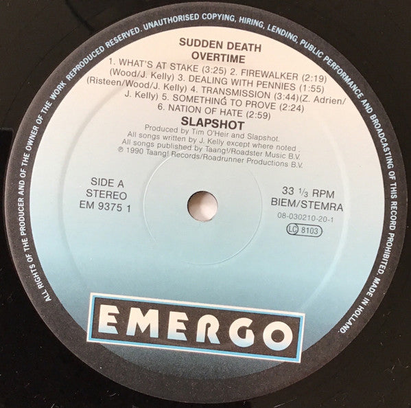 Slapshot : Sudden Death Overtime (LP, Album)