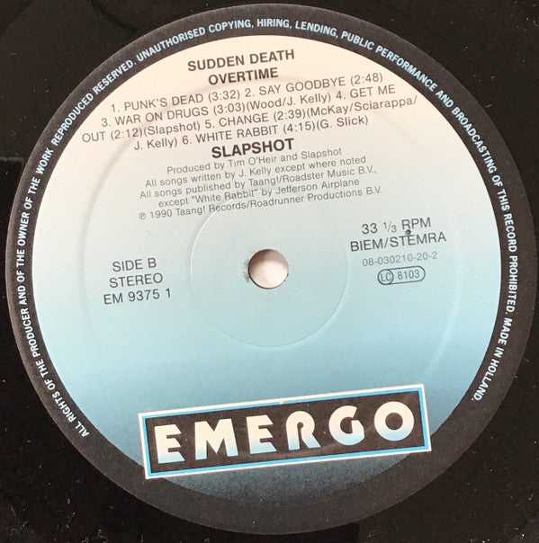 Slapshot : Sudden Death Overtime (LP, Album)