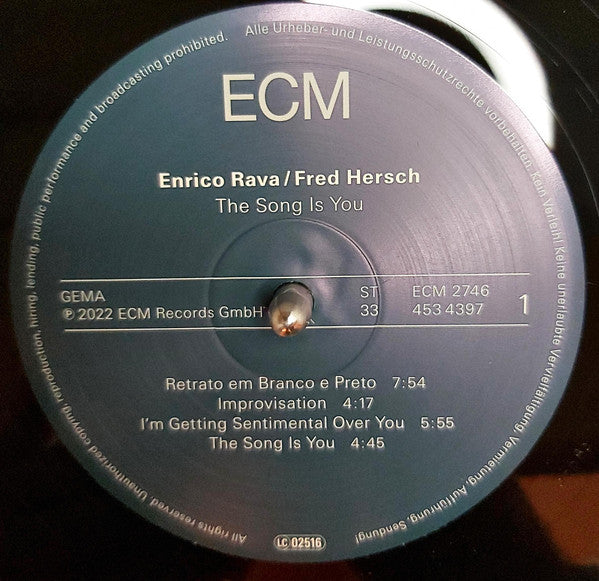 Enrico Rava / Fred Hersch : The Song Is You (LP, Album)