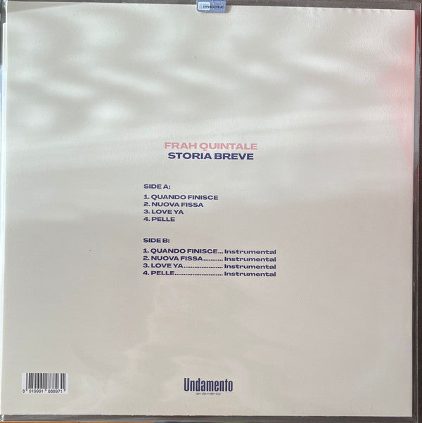 Frah Quintale : Storia Breve (LP, Ltd, Spl)