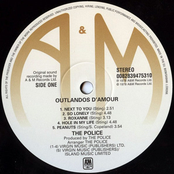 The Police : Outlandos D'Amour (LP, Album, M/Print, RE, 180)