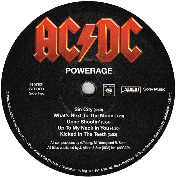 AC/DC : Powerage (LP, Album, RE, RM, 180)