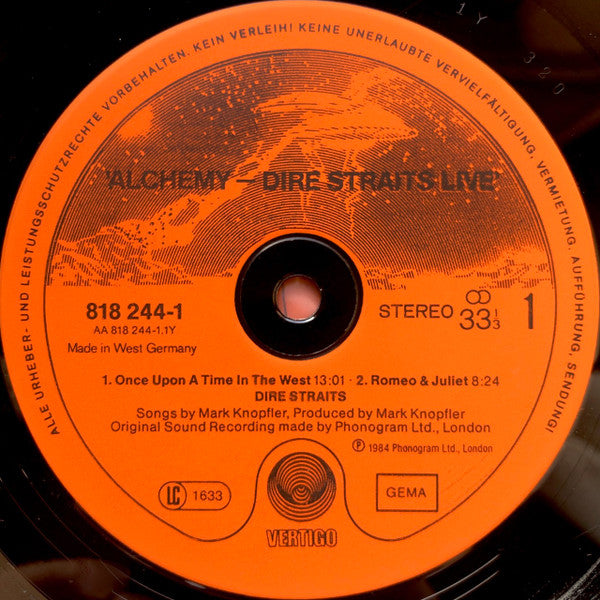 Dire Straits : Alchemy - Dire Straits Live (2xLP, Album, Red)