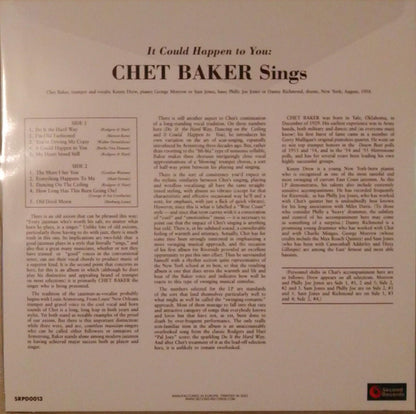 Chet Baker : It Could Happen To You - Chet Baker Sings (LP, Album, RE)