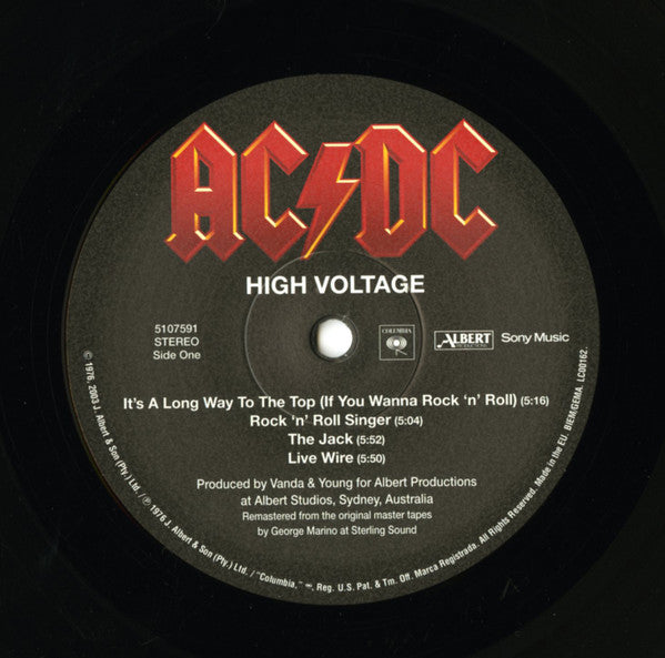 AC/DC : High Voltage (LP, Album, RE, RM, 180)