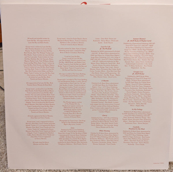 Lana Del Rey : Lust For Life (2xLP, Album, RE, GZ )