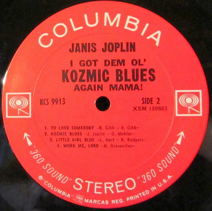 Janis Joplin : I Got Dem Ol' Kozmic Blues Again Mama! (LP, Album, Pit)