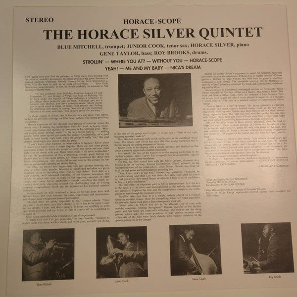 The Horace Silver Quintet : Horace-Scope (LP, Album, Ltd, RE, Unofficial)