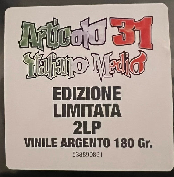 Articolo 31 : Italiano Medio (2xLP, Album, Num, RE, Sil)