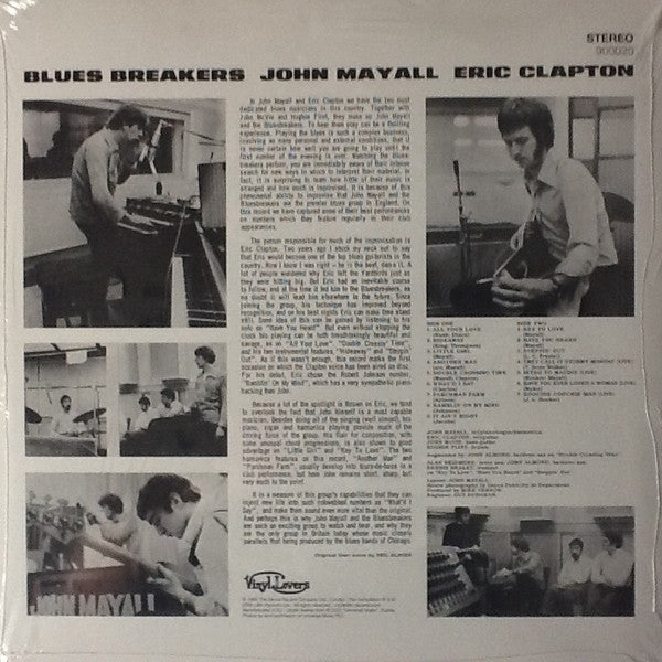 John Mayall With Eric Clapton : Blues Breakers (LP, Album, RE, 180)
