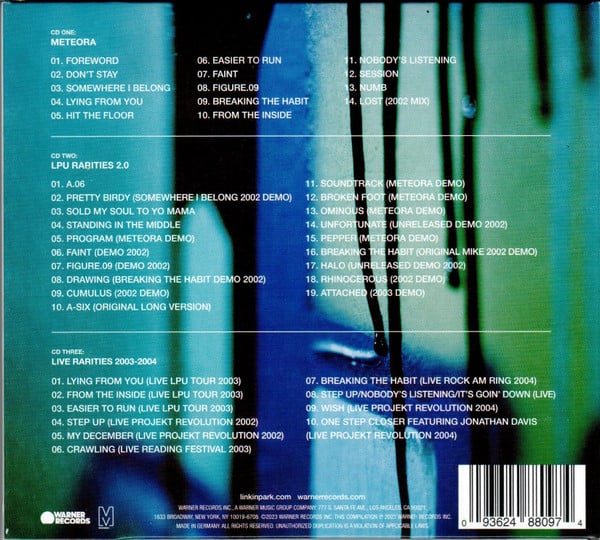 Linkin Park : Meteora (20t + CD, Album, RE + CD, Comp + CD, Comp)