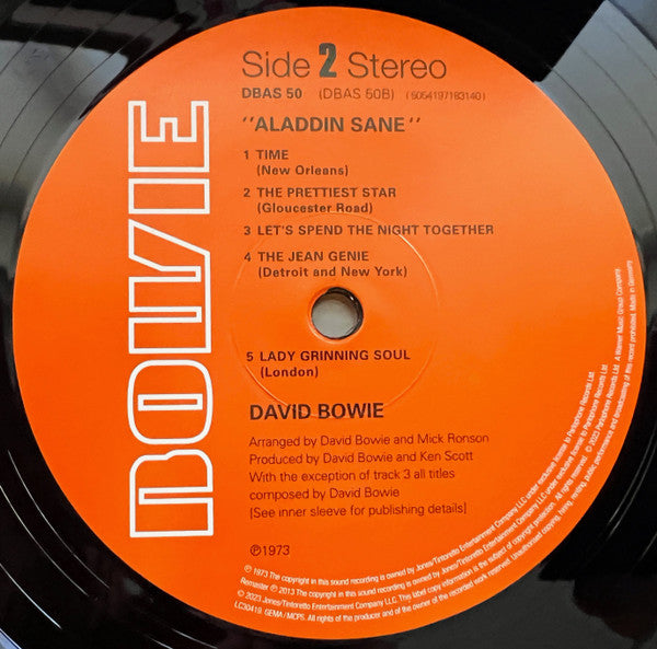 David Bowie : Aladdin Sane (LP, Album, RE, 50t)