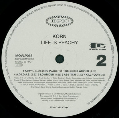 Korn : Life Is Peachy (LP, Album, RE, 180)