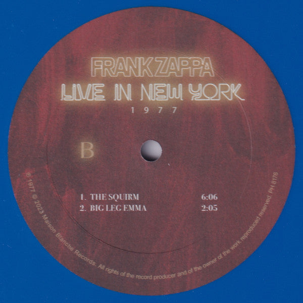 Frank Zappa : Live In New York 1977 (2xLP, Num, Unofficial, Blu)
